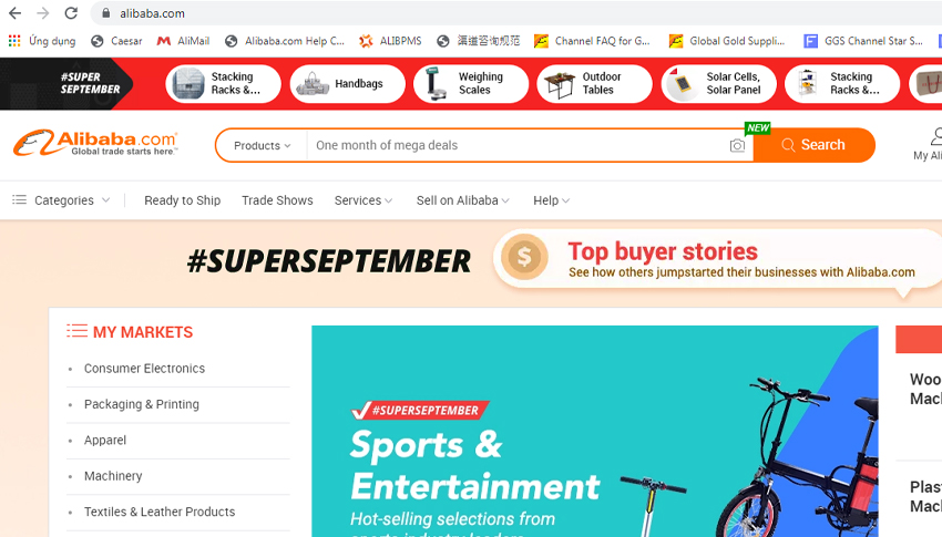 Nhập hàng Trung Quốc uy tín trên trang TMĐT Alibaba