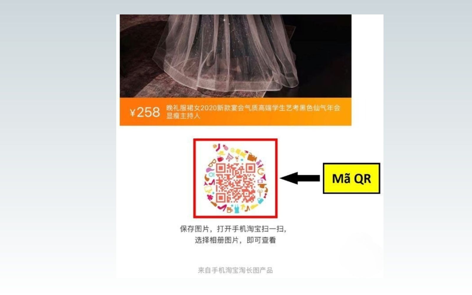 Kéo xuống cuối trang, lưu hoặc chia sẻ mã QR