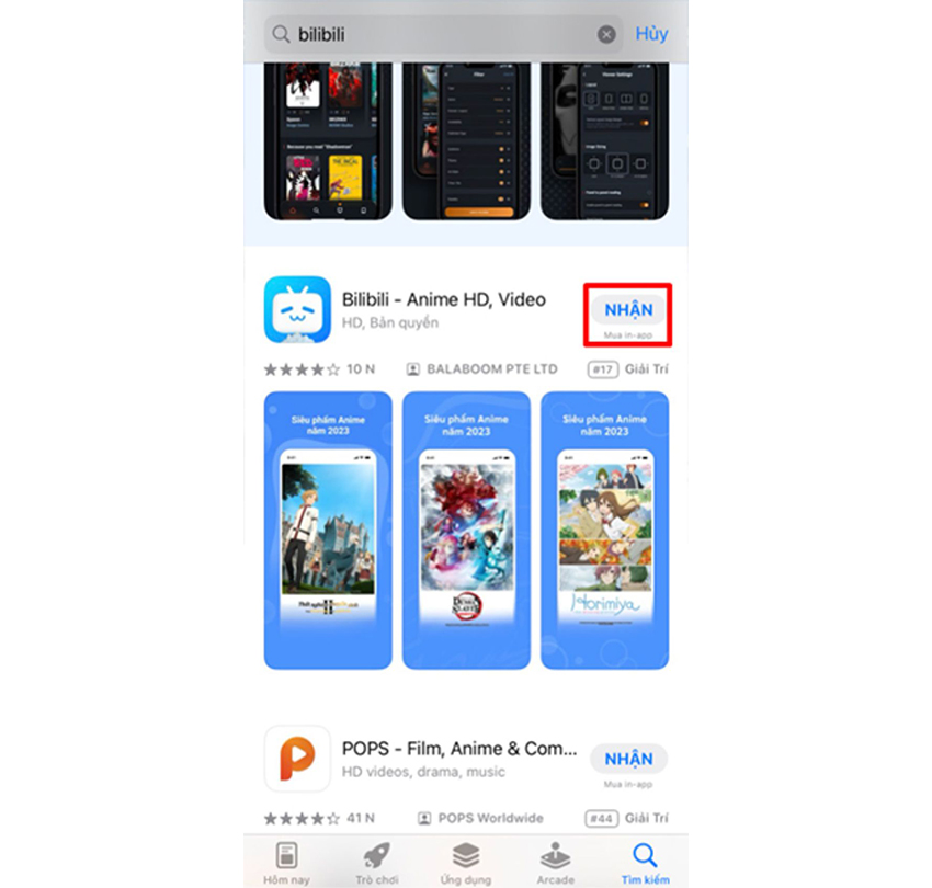 Cách tải app Bilibili Việt Nam trên điện thoại