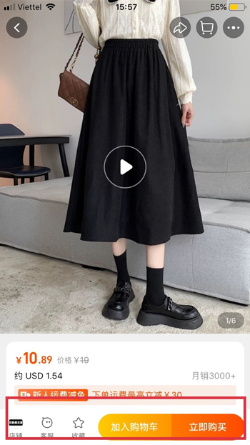 Chọn sản phẩm Taobao cần mua và dùng dịch vụ thanh toán hộ taobao