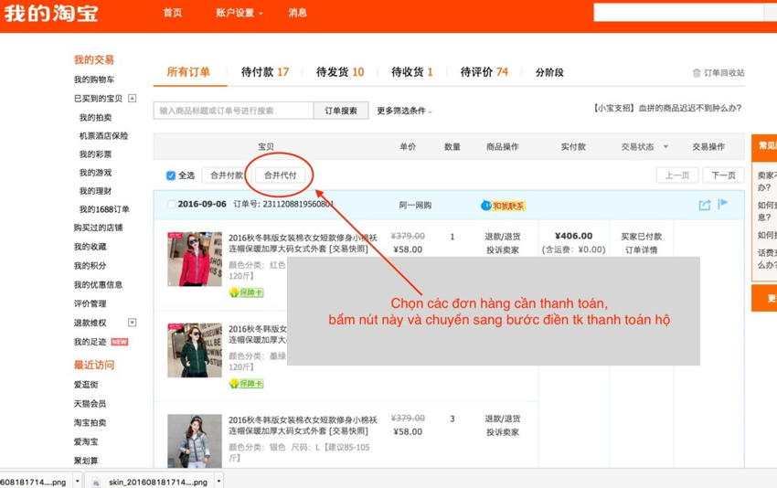Cách uỷ quyền thanh toán Alipay hộ