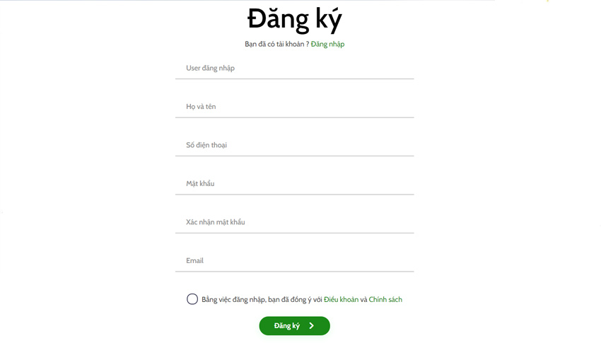 Tạo tài khoản người dùng tại website Võ Minh Thiên