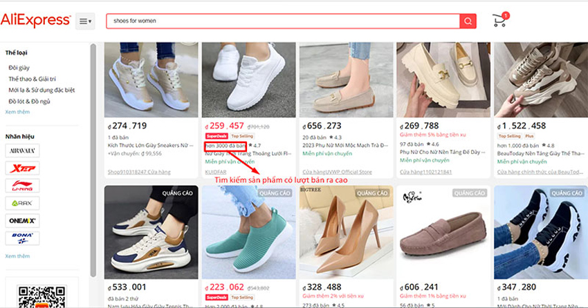 Đánh giá thông tin sản phẩm aliexpress