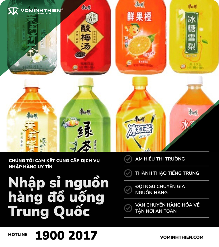 Nhập sỉ đồ uống Trung Quốc qua công ty Võ Minh Thiên