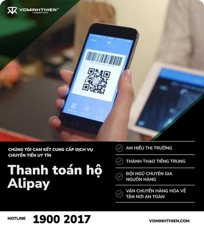 dịch vụ thanh toán hộ Alipay tại Võ Minh Thiên