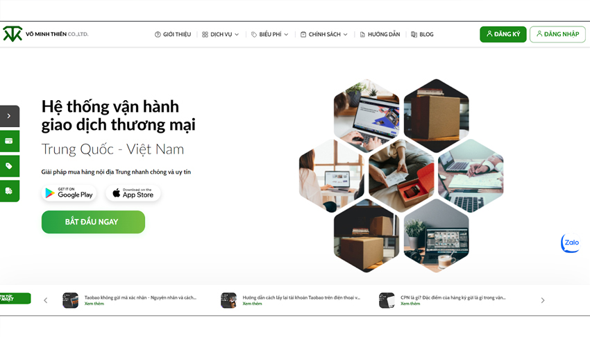 Đăng ký tài khoản trên website của Võ Minh Thiên