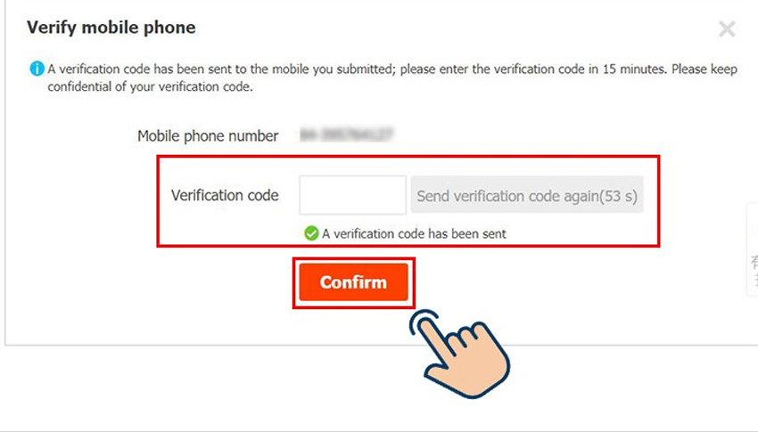Yêu cầu gửi mã quá nhiều lần sẽ không nhận được mã xác nhận taobao