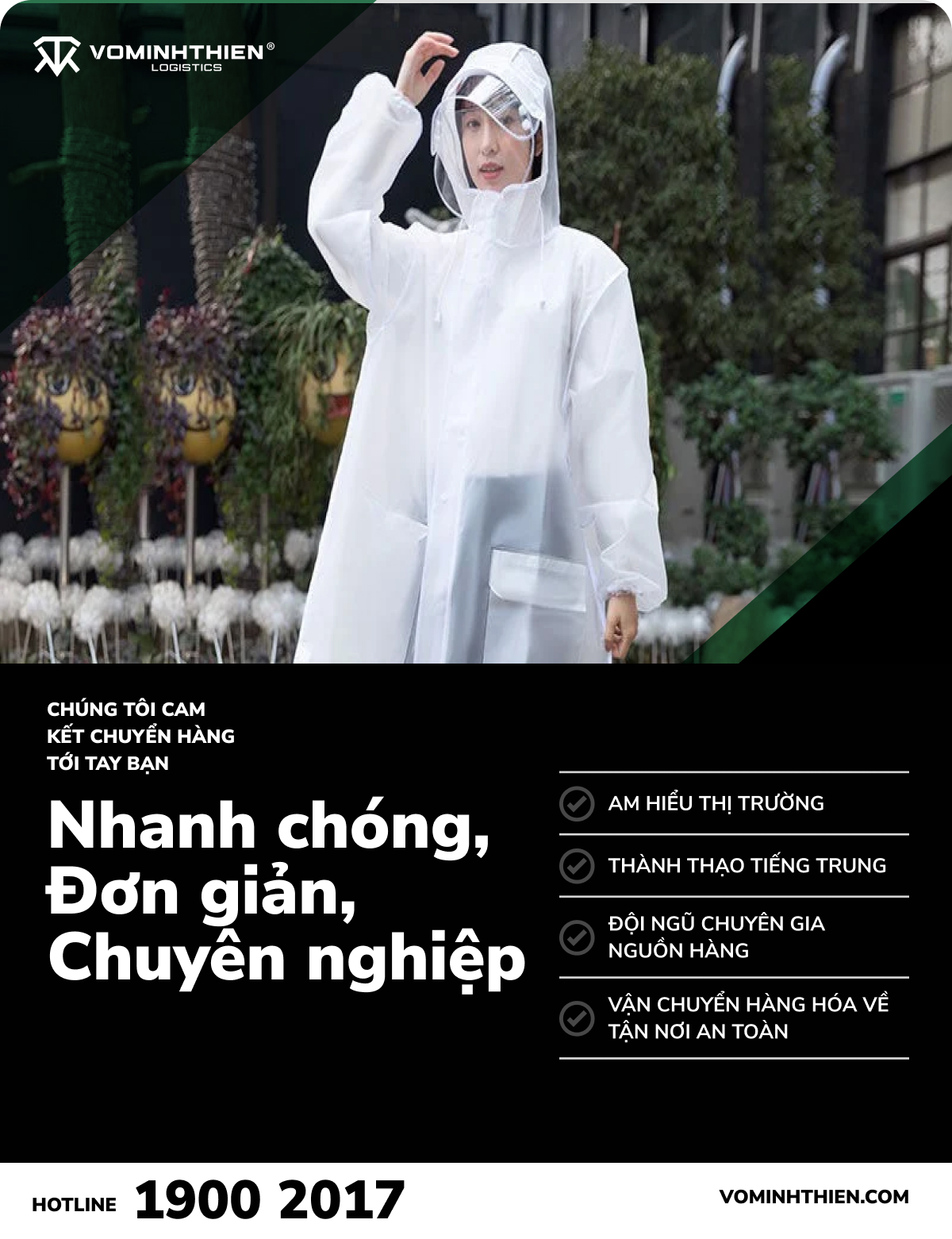 Đặt hàng áo mưa trong suốt trên các trang TMĐT tại Võ Minh Thiên