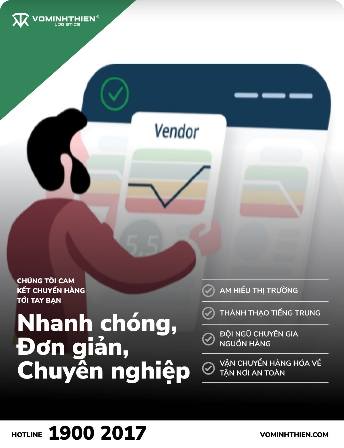 Dịch vụ nhập khẩu chính ngạch tại Võ Minh Thiên 