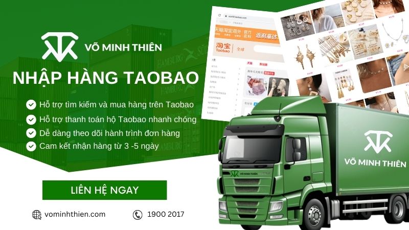Võ Minh Thiên chuyên nhập hộ hàng Taobao nhanh chóng, phí dịch vụ rẻ