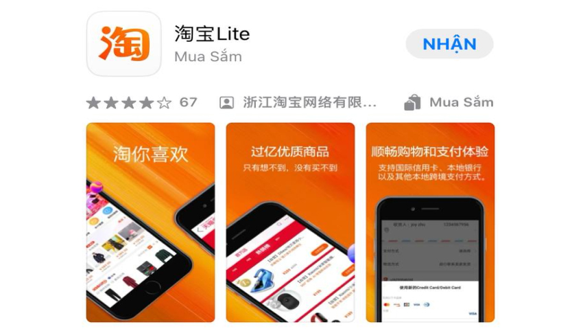 Ứng dụng taobao lite có thể nhận được mã xác nhận nhanh chóng