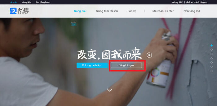 Cách tạo tài khoản thanh toán Alipay trên máy tính