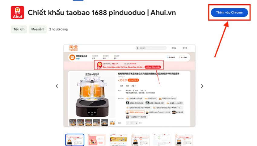 Thêm tiện ích vào trình duyệt