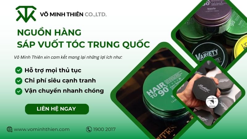 Order hộ sáp vuốt tóc Trung Quốc uy tín tại Võ Minh Thiên