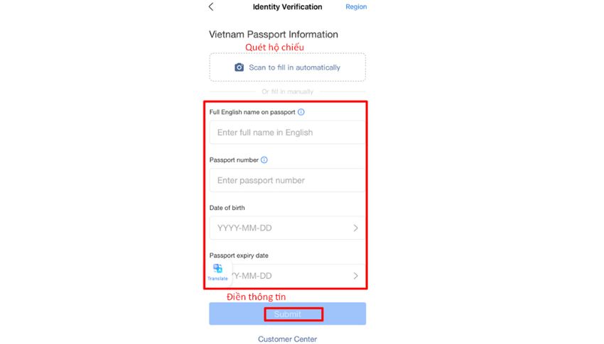 Xác minh chip hộ chiếu và khuôn mặt
