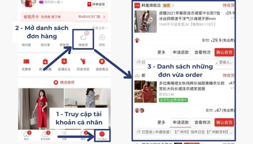 cách huỷ đơn trên pinduoduo
