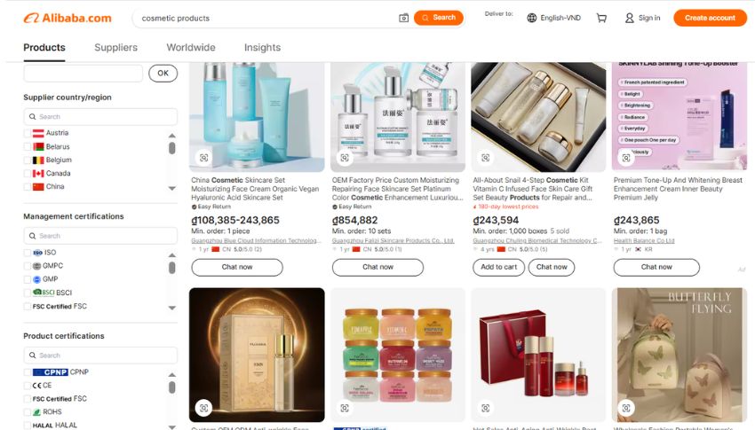 Ngành hàng mỹ phẩm và chăm sóc cá nhân