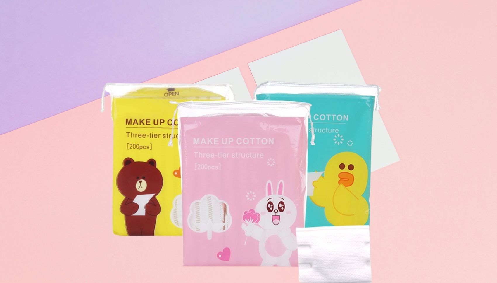 cotton pads của hãng Line Friend Trung Quốc