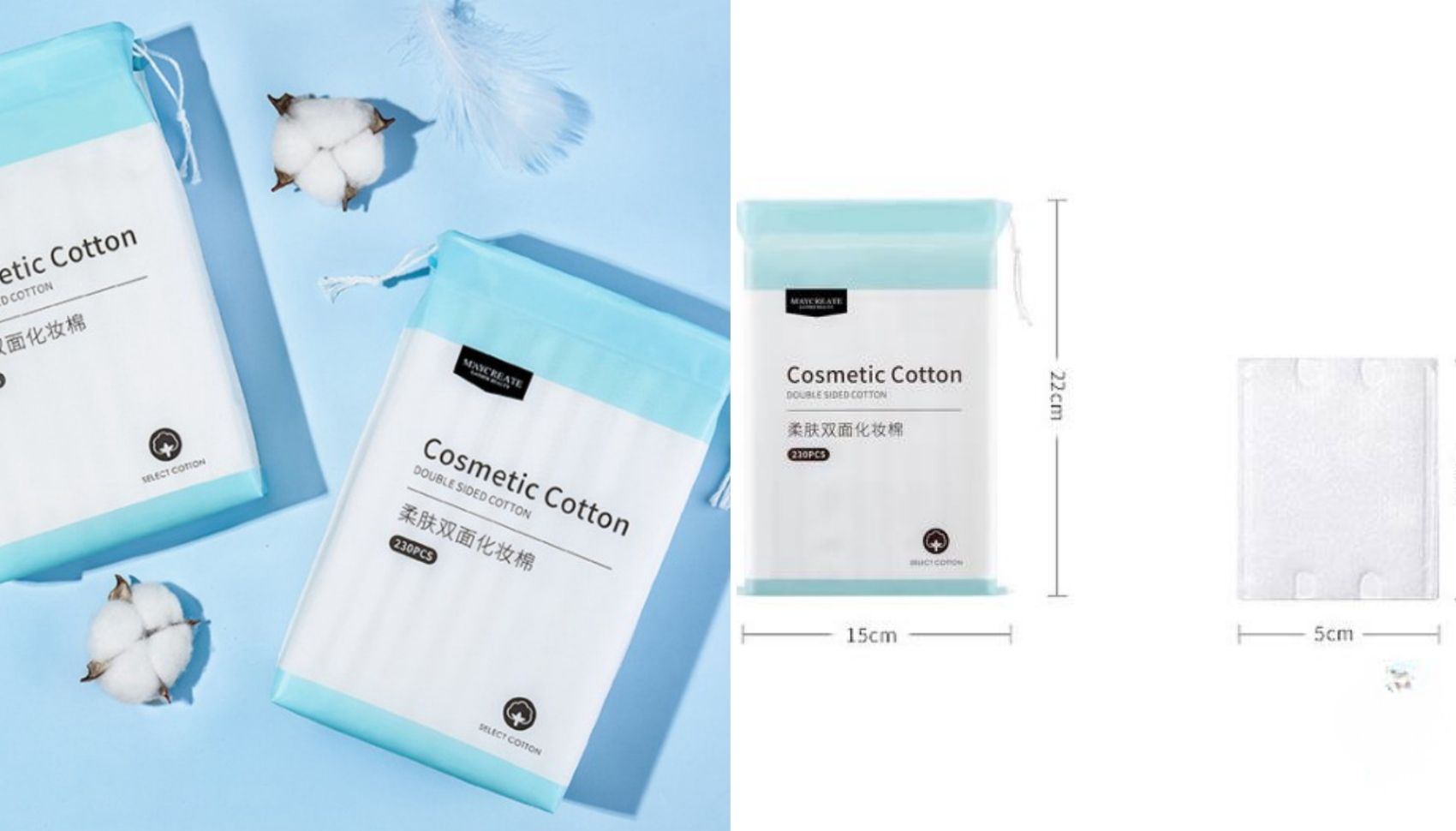 nguồn hàng bông tẩy trang nội địa Trung Quốc hãng Maycreate