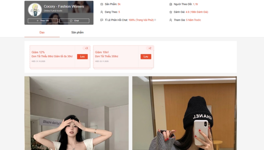 shop taobao trên shopee cho nữ