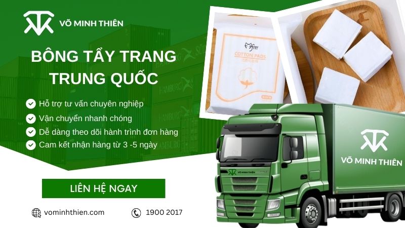 Nhập nguồn hàng bông tẩy trang nội địa Trung đơn giản, nhanh chóng cùng Võ Minh Thiên