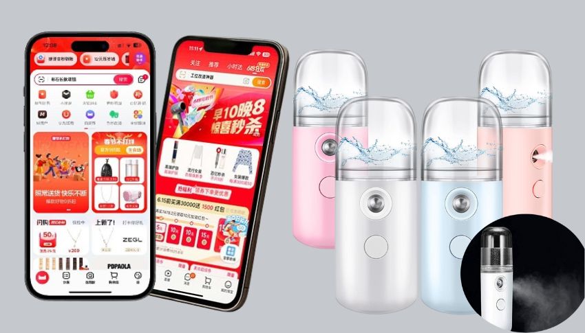 Order máy phun sương nano từ sàn TMĐT Trung Quốc