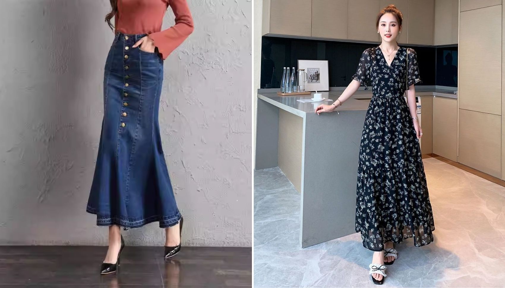 Mẫu đầm nữ Trung Quốc nhẹ nhàng style Ulzzang