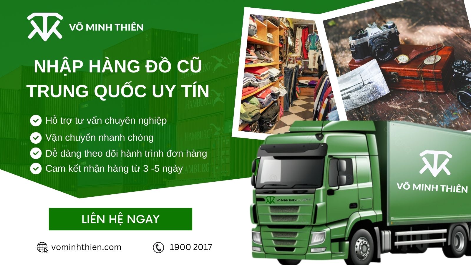 Nhập hộ hàng đồ cũ Trung Quốc trọn gói qua Võ Minh Thiên