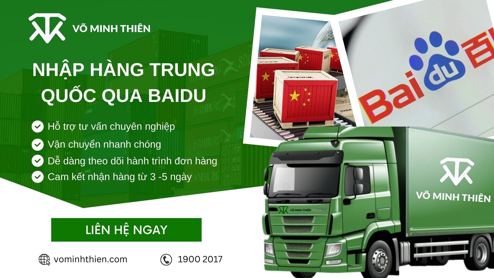 Dịch vụ nhập hộ hàng Trung Quốc trên Baidu của Võ Minh Thiên