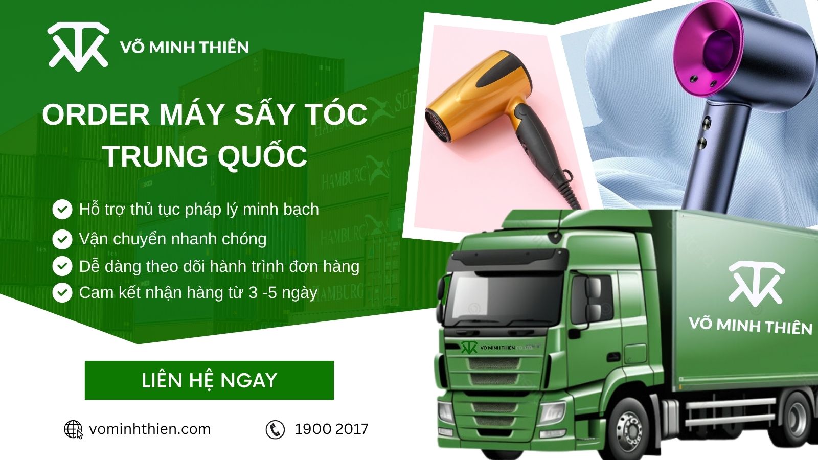 Mua máy sấy tóc Trung Quốc an toàn, tiết kiệm qua Võ Minh Thiên