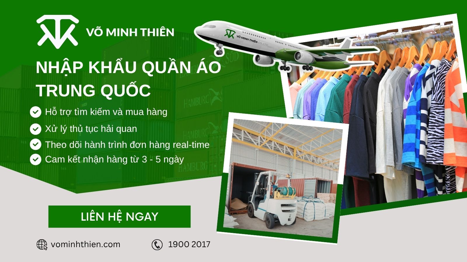 Dịch vụ nhập hộ quần áo Trung Quốc chính ngạch vào Việt Nam uy tín