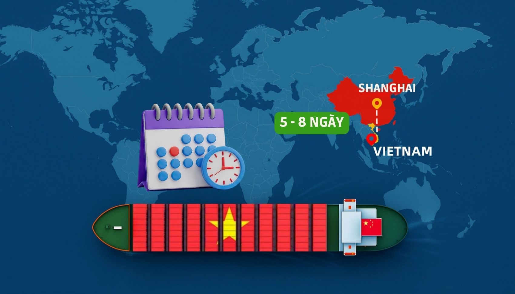 Lịch trình và thời gian gửi hàng Shanghai - Việt nam Lịch trình và thời gian gửi hàng Shanghai - Việt nam