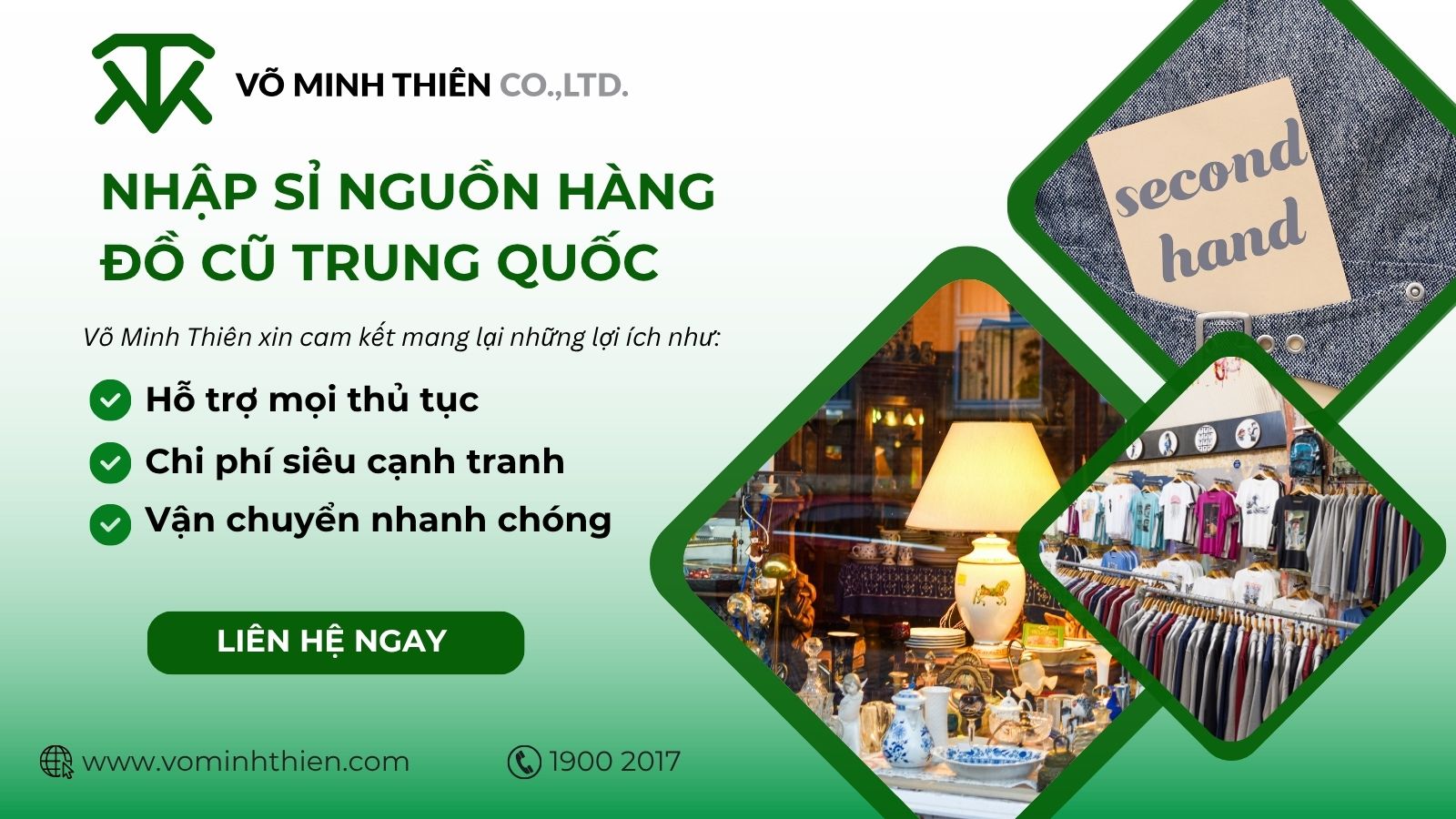 Dịch vụ nhập hộ đồ cũ Trung Quốc uy tín Võ Minh Thiên