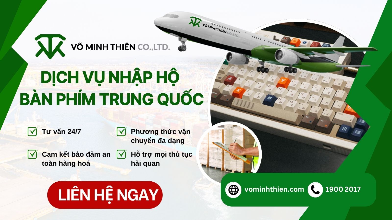Dịch vụ nhập khẩu bàn phím từ Trung Quốc Võ Minh Thiên uy tín